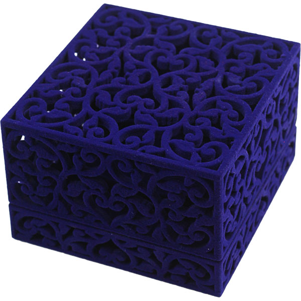 Футляр бархатный Ажур синий 100х100 13.3.20