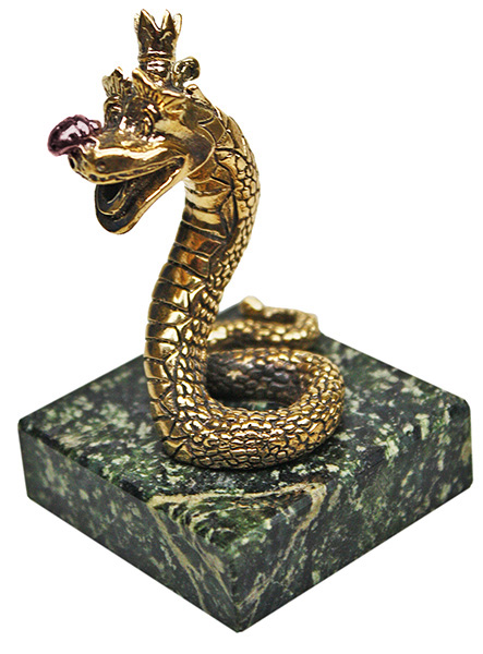 Статуэтка Змея с божьей коровкой и короной 7.1.196