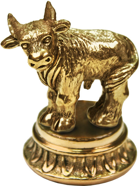 Статуэтка Бычок на ободке 7.1.267.1