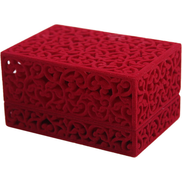 Футляр бархатный  Ажур красный 85х58 13.3.19