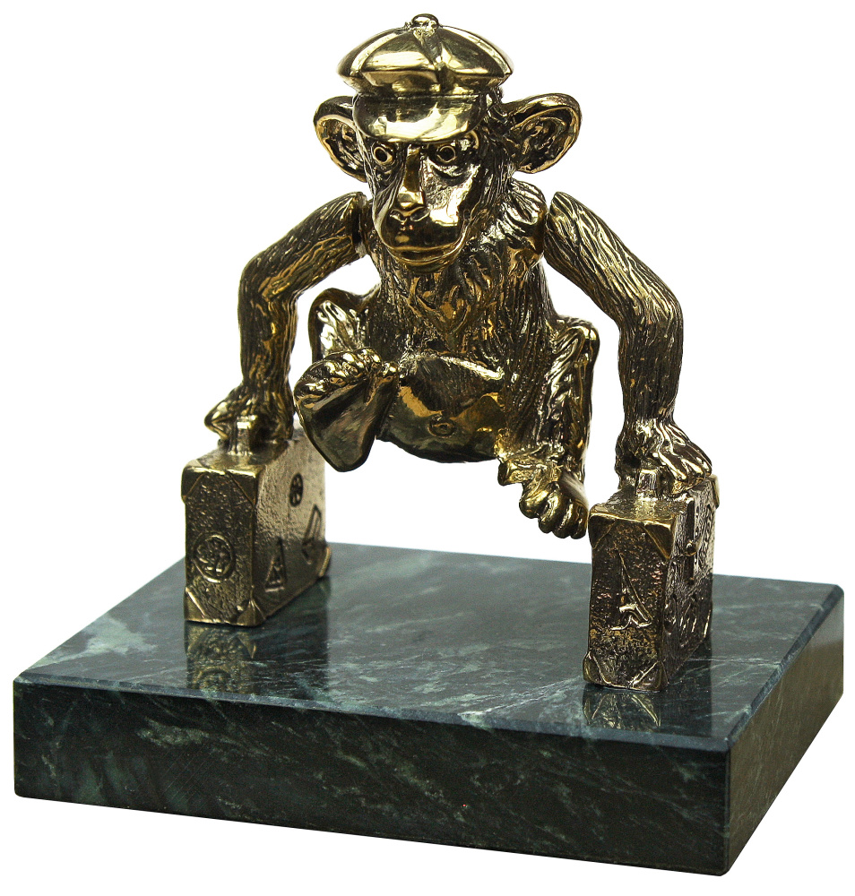 Статуэтка Обезьянка с чемоданами 7.1.229