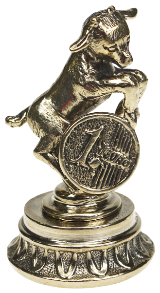 Статуэтка Козленок с евро на ободке 7.1.214.1