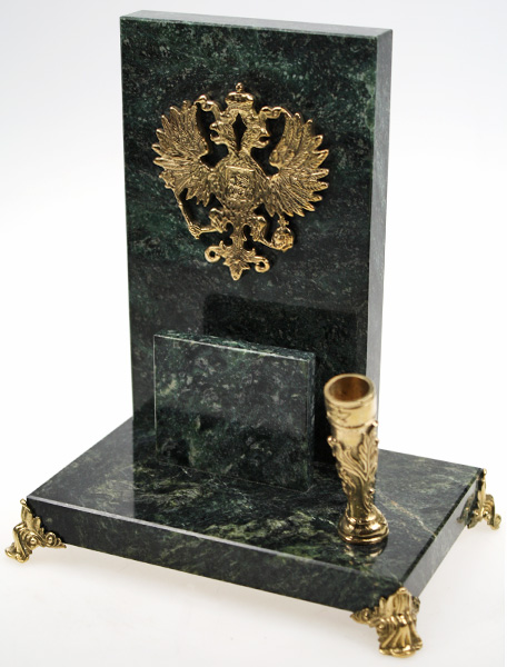 Письменный прибор Герб с визитницей 7.4.9.1 Письменный прибор Герб с визитницей 7.4.9.1