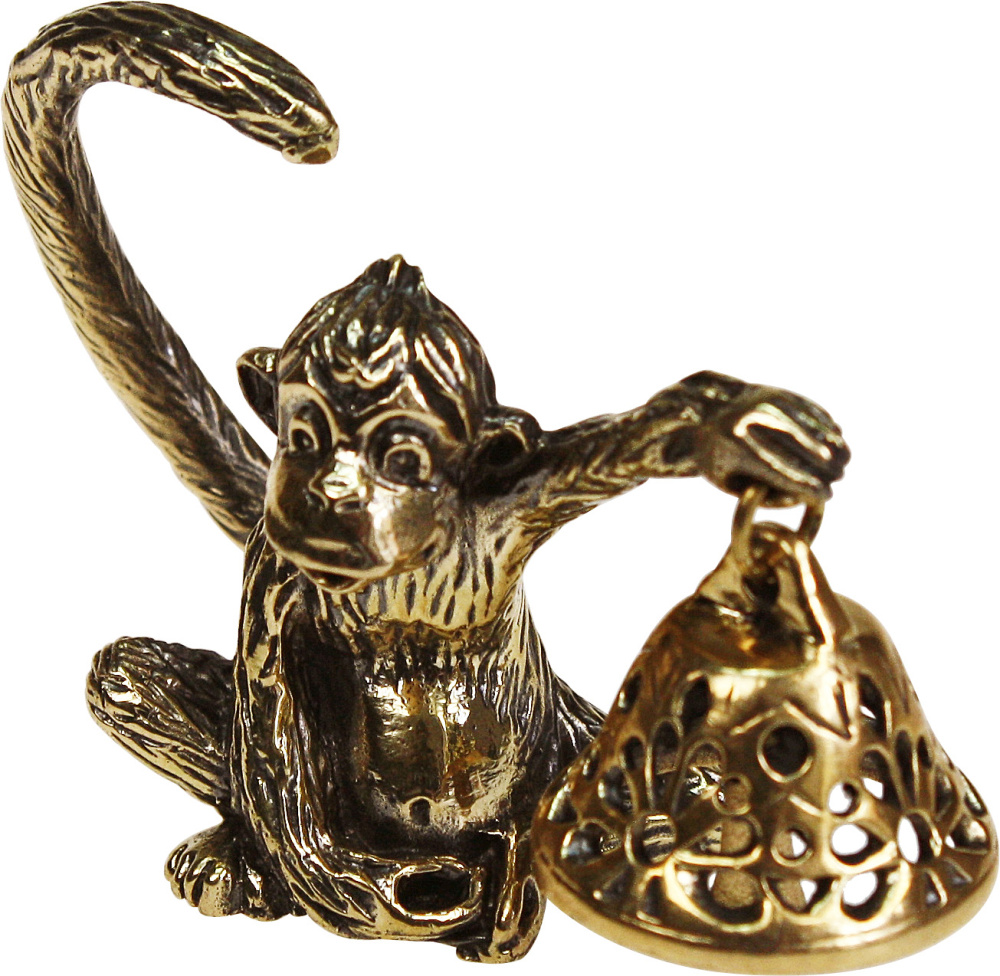 Статуэтка Обезьянка с колокольчиком без подставки 7.1.228.1_