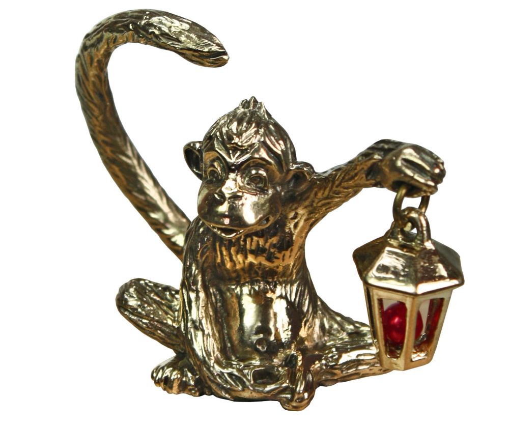 Статуэтка Обезьянка с фонариком  без подставки 7.1.227.2