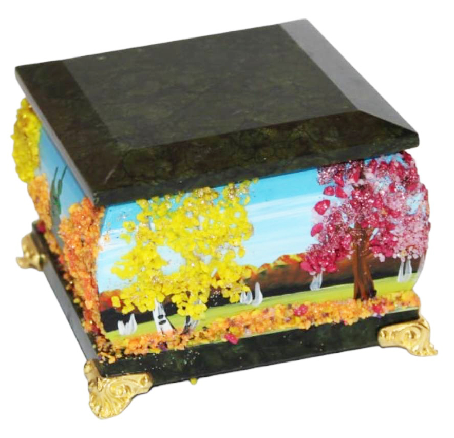 Шкатулка змеевик 75х60 7.10.17